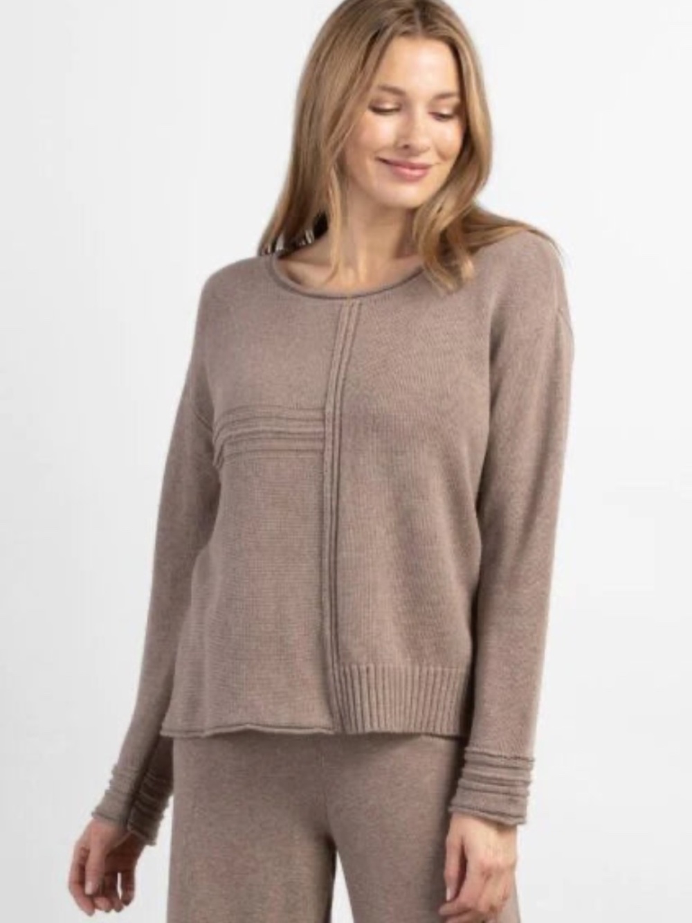 Habitat Fireside Seam Detail Pullover XS Taupe